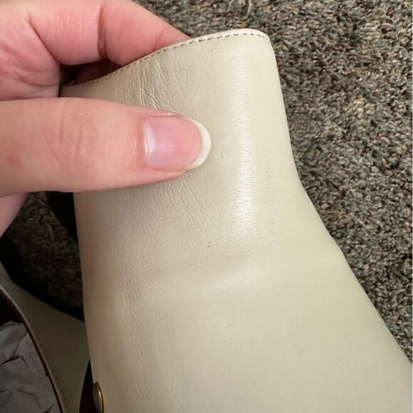 NEW ALOHAS Lorenzo Leather Cream Mules 37 6 - Picture 8 of 12